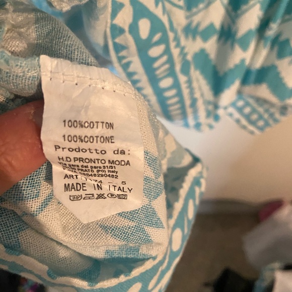 Made in Italy 100% Cotton Dress 🩵 🤍 - Picture 7 of 9